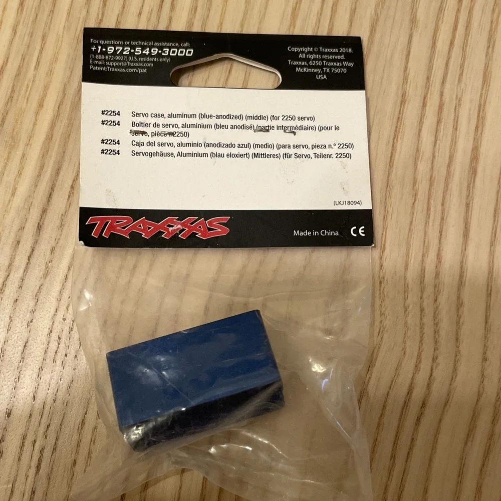 Traxxas 2254 Servo Case Aluminum Blue Anodized Middle for 2250 Servo RC